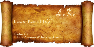 Laux Kamilló névjegykártya
